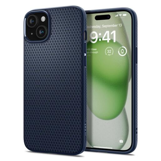 Spigen® Liquid Air™ ACS06651, maska za iPhone 15 Plus  – Navy Blue