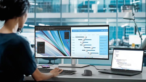 DELL monitor UltraSharp U3425WE zakrivljeni, 34, UWQHD, IPS, 300 cd/m2, DP, HDMI, Thunderbolt, 120Hz, 5ms,