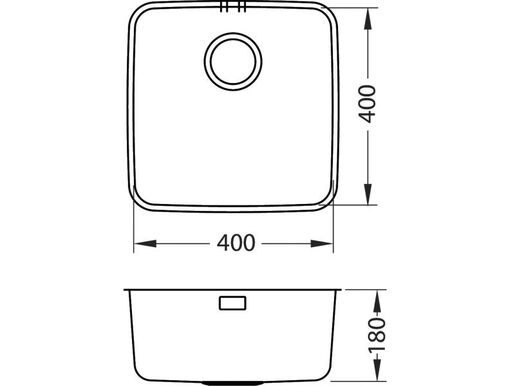 Alveus sudoper Luno 30 - brušeni čelik