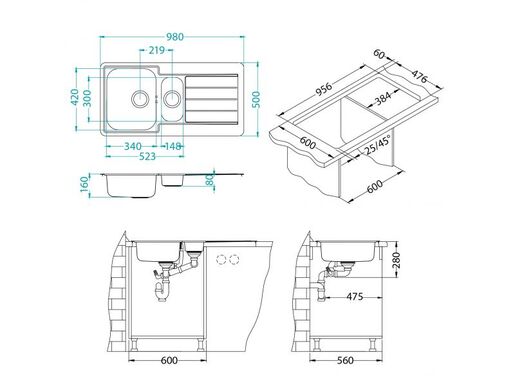 Alveus sudoper Line 10