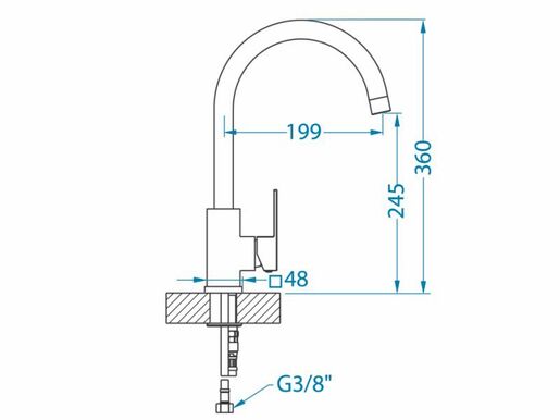 Alveus česma Santo G55 - Beige