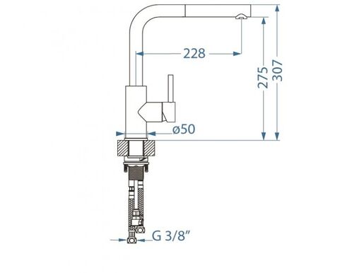 Alveus česma Zeos - P - crna
