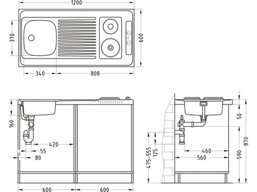 Alveus sudoper Combi Electra 120