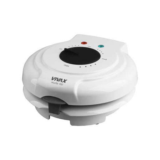 VIVAX pekač vafla WM-900WH 900 W; 5x vafla; ploče za pečenje 18 cm; termostat