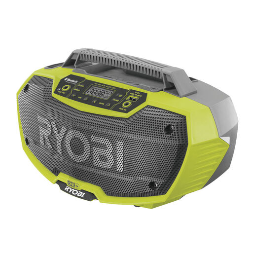 RYOBI akumulatorski Bluetooth radio R18RH-0 - 18V ONE+, sa zvučnicima 2x7W, USB port za punjenje - SAMO ALAT