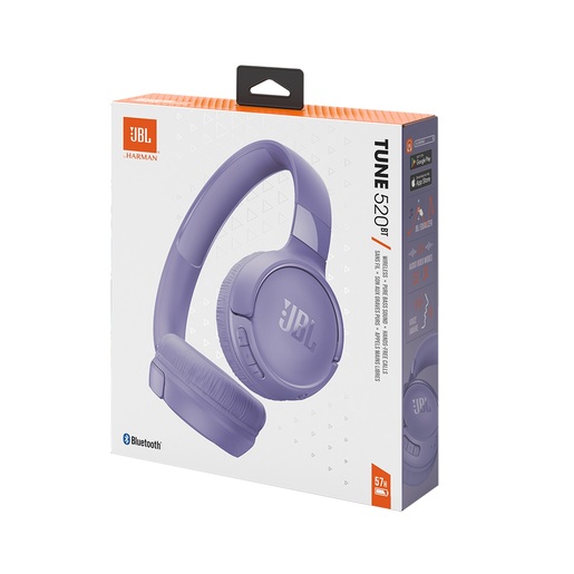 JBL bežične bluetooth slušalice on-ear, Tune 520BT PURPLE