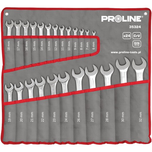 Proline garnitura kombinovanih ključeva 6-32mm u torbici 24 kom - 35324