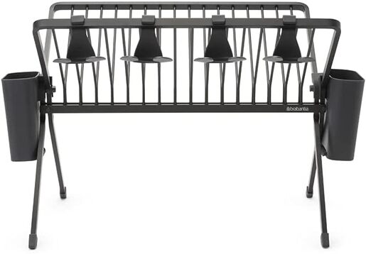 Brabantia sklopivi ocjeđivač posuđa, tamnosivi 139482