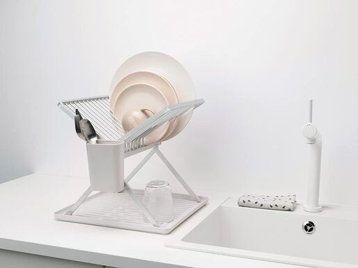 Brabantia sklopivi ocjeđivač posuđa, svijetlosivi 139383