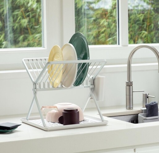 Brabantia sklopivi ocjeđivač posuđa, svijetlosivi 139383