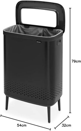 Brabantia Bo Hi korpa za veš 200564, 90L, crna mat