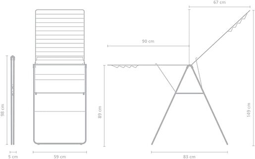 Brabantia sušilo za veš HangOn 24m, 403484, siva