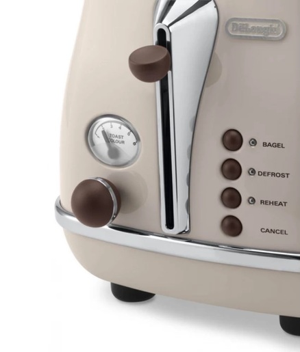 DeLonghi toster CTOV2103.BG Icona Vintage bež, 900 W
