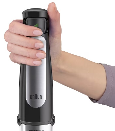 BRAUN štapni mikser MQ 7035X MultiQuick 7 SET, 1000 W, crni - uključuje sjeckalicu, pjenjaču i čašu