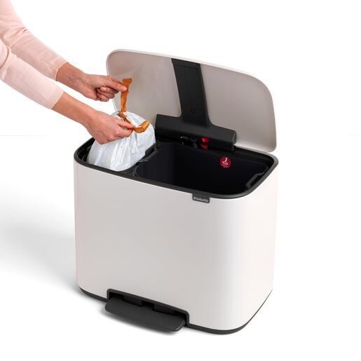 Brabantia Bo Pedal kanta za smeće na pedalu 11l+23l, bijela 121142