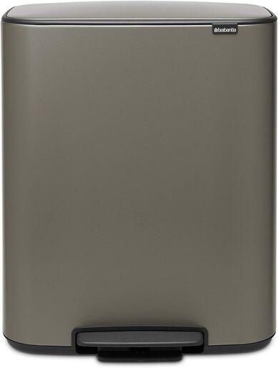 Brabantia Bo Pedal kanta za smeće na pedalu 2x30l, platina 211546