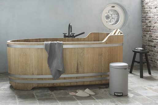 Brabantia Newicon Pedal kanta za smeće 12l, concrete grey 119149, metalizirani premaz