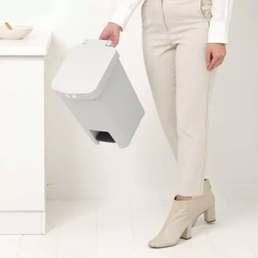 Brabantia Stepup Pedal kanta za smeće 16l, svijetlo siva 800221