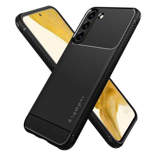 Spigen® Rugged Armor™ ACS03986, maska za Samsung Galaxy S22  – Matte Black