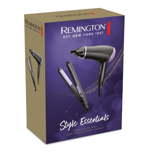 REMINGTON pegla + fen za kosu D3016GP STYLE ESSENTIALS poklon paket