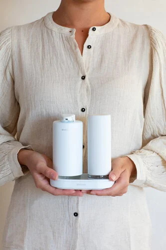 Brabantia SinkStyle  kuhinjski set dozatora s podloškom, bijela 227967