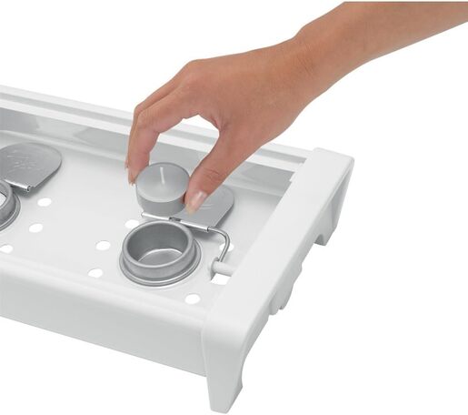 Brabantia grijač za hranu, 2 plamenika, bijeli, 477164