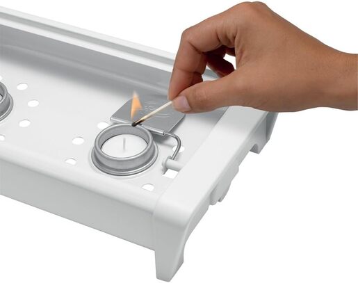 Brabantia grijač za hranu, 2 plamenika, bijeli, 477164