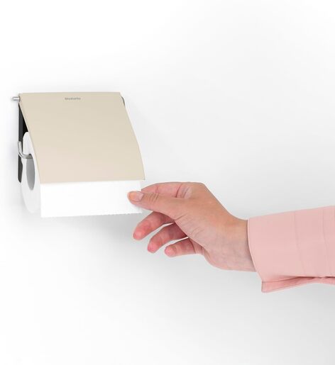 Brabantia ReNew držač toalet papira s poklopcem, bež, 108601