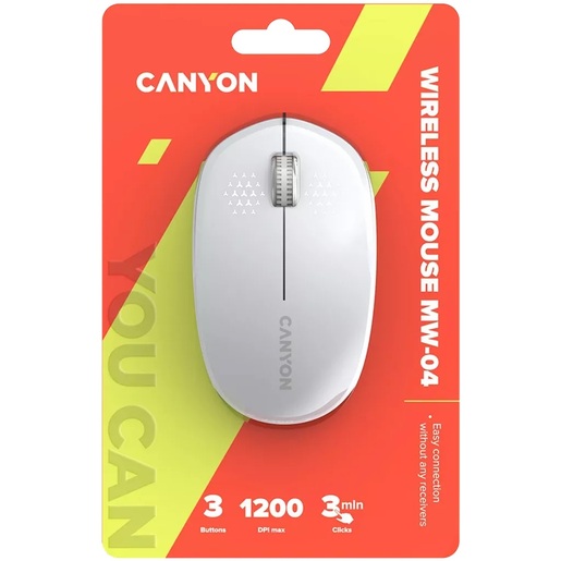 CANYON miš MW-04 bežični bluetooth bijeli