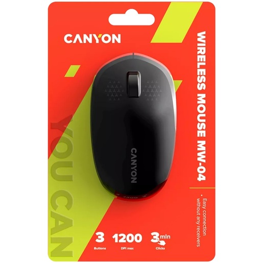 CANYON miš MW-04 bežični bluetooth crni