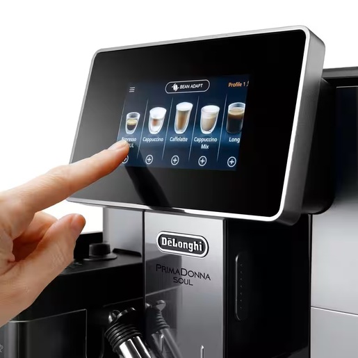 DeLonghi aparat za espresso kafu ECAM610.55.SB PrimaDonna Soul automatski, sivo-crni