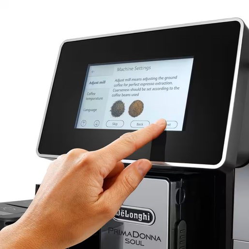 DeLonghi aparat za espresso kafu ECAM610.55.SB PrimaDonna Soul automatski, sivo-crni