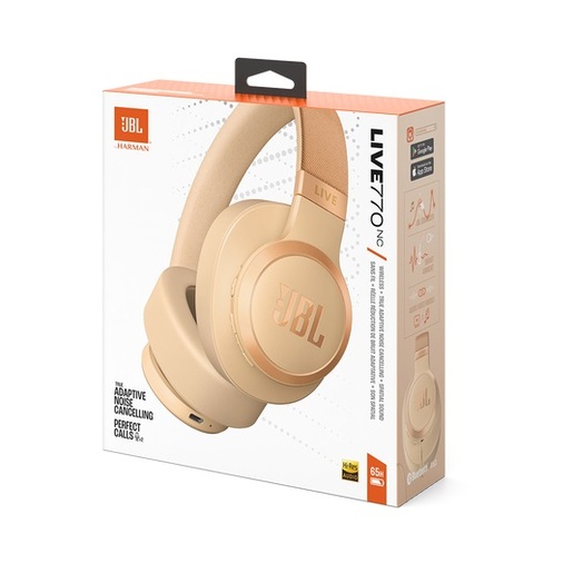 JBL bežične bluetooth slušalice on-ear, LIVE 770 NC GOLD