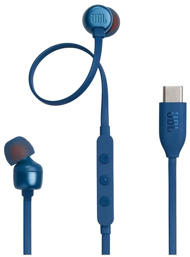JBL žičane slušalice in-ear, T310C USB BLUE