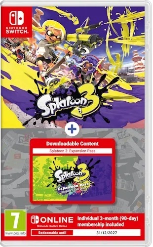 Splatoon 3 + Expansion Pass + 3M NSO Switch