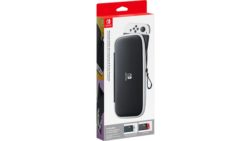 Nintendo Switch Carrying Case & Screen Protector Black & White (torbica za nošenje i zaštitna folija za Nintendo Switch, crno-bijela)