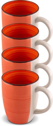 Lamart Happy set keramičkih šoljica 4kom - 260ml LT9075 narančasta