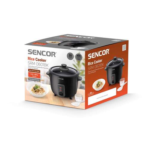 SENCOR kuhalo za rižu SRM 0601BK: 300W; zapremina 0,6 l
