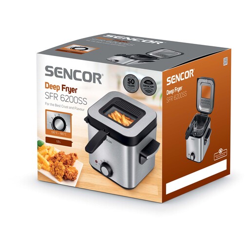 SENCOR friteza SFR 6200SS: 900W; zapremina 1,5 l