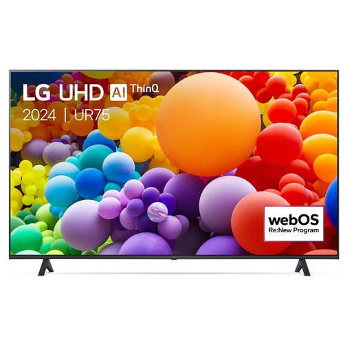LG LED televizor 43UR75003LK, 4K Ultra HD,  Smart TV, WebOS , α5 AI Processor 4K Gen6, Crni