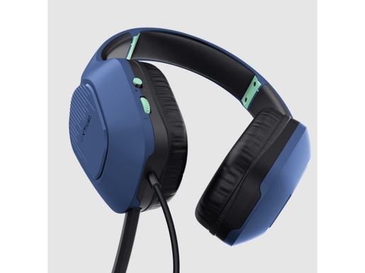 Trust GXT 415B Zirox gaming slušalice, žičane, 200 cm kabl, 3.5 mm, over-ear, mikrofon, plave