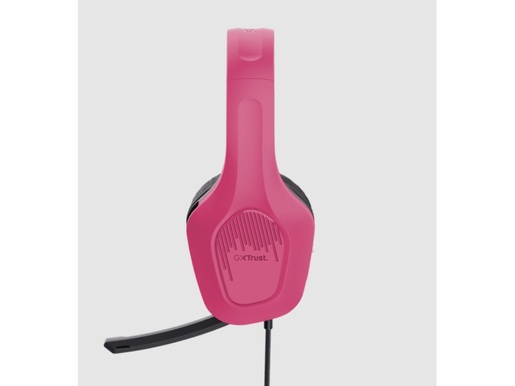 Trust GXT 415P Zirox gaming slušalice, žičane, pink, 200cm kabl, 3.5 mm, over-ear, mikrofon