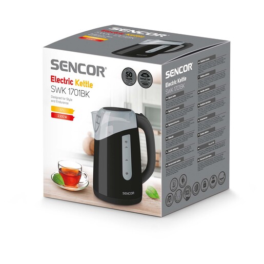 SENCOR kuhalo za vodu SWK 1701BK crno: 2200 W; zapremina 1,7 l