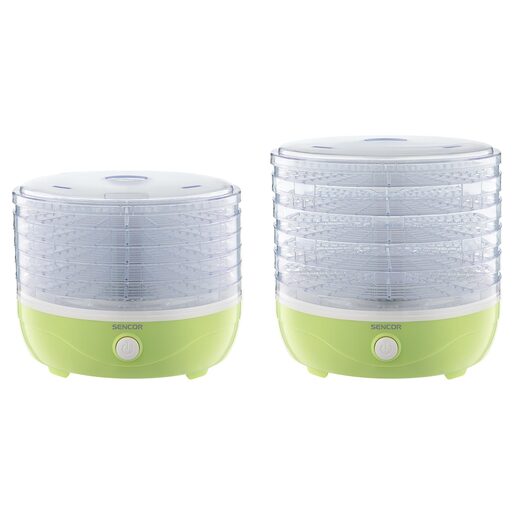 SENCOR aparat za sušenje hrane SFD 757GG zeleni: 250 W; 5 odvojenih rešetki