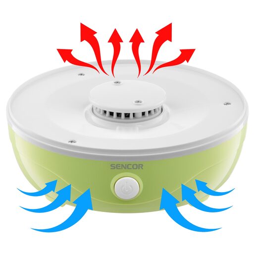 SENCOR aparat za sušenje hrane SFD 757GG zeleni: 250 W; 5 odvojenih rešetki