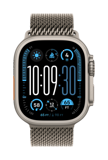 Apple Watch Ultra 2 v2 Cellular 49mm Natural Titanium Case Natural Titanium Milanese Loop - S