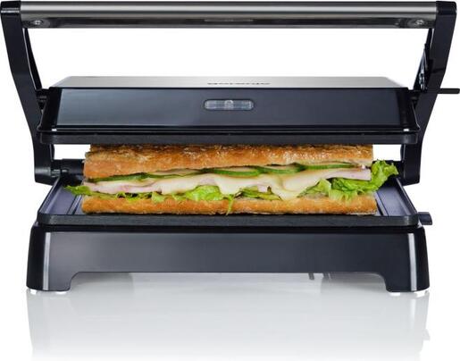 GORENJE toster sendvič SM701SB -mini gril,  700 W; 21 x 14 cm; automatska kontrola temperature; crno/sivo