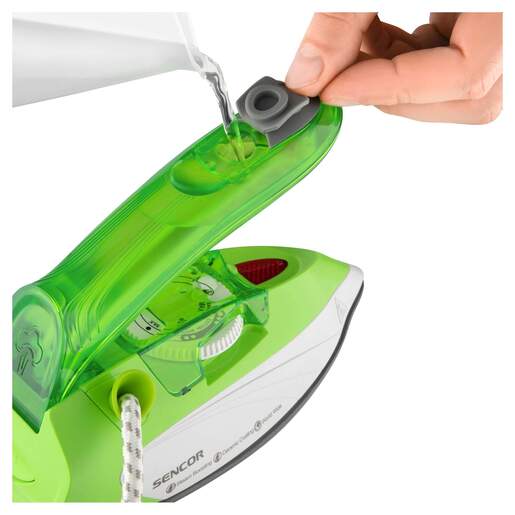 SENCOR pegla na paru SSI1050GR putna, zelena: 1100 W