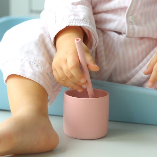 Minikoioi silikonska slamka Flexi Straws 2kom, Žuta