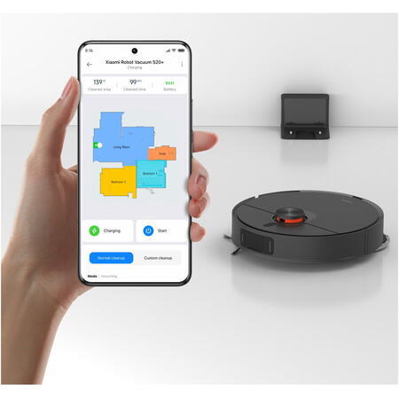XIAOMI robot usisivač S20+ crni, 5200 mAh; usisna snaga 6000Pa